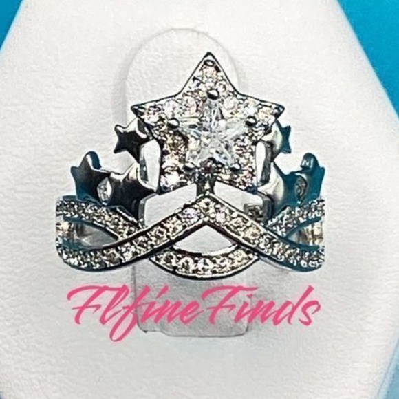 ⭐️Sterling Silver Shooting Star CZ Diamond Shooting Star Ring - Picture 13 of 13